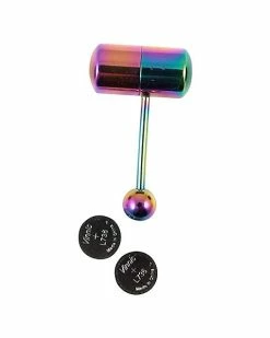 Cheap 🧨 Rainbow Vibrating Barbell - 14 Gauge 🌟