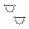 Promo π Loop CZ Dangle Nipple Rings 1 Pair - 14 Gauge π 1 Promo π Loop CZ Dangle Nipple Rings 1 Pair - 14 Gauge π -Playboy Shop 00878769 a