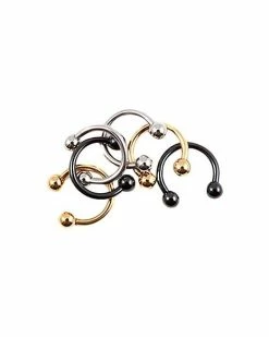 Buy π Multi-Pack Plated Horseshoe Rings - 3 Pair π