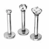 Best deal 🤩 CZ Labret Lip Ring 3 Pack - 16 Gauge ✔️