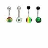Deals ⭐ Rasta Leaf Belly Ring 4 Pack - 14 Gauge ❤️ -Playboy Shop 02464493 a