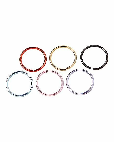 Deals π Colored Hoop Nose Ring 6 Pack - 20 Gauge β 3 Deals π Colored Hoop Nose Ring 6 Pack - 20 Gauge β