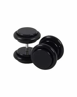 Budget 🛒 Black Fake Plugs 2 Pack ✨