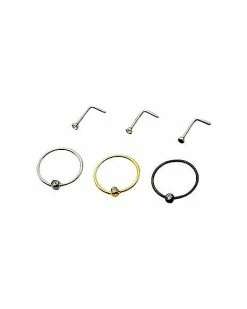 Cheapest ✔️ Nose Rings - 6 Pack ⭐ -Playboy Shop 02717494 b