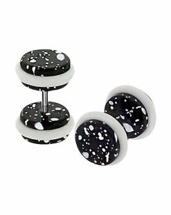 Best deal 💯 Black Splatter Fake Plug Set - 16 Gauge 🥰