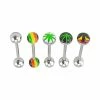 Best reviews of 👍 Rasta Leaf Stripe Barbell 5 Pack - 14 Gauge ✔️ -Playboy Shop 02867745 a