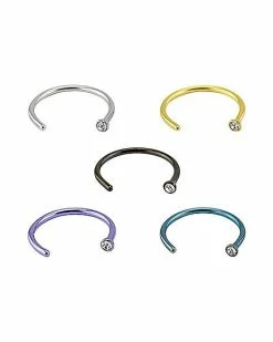 Best reviews of 🔥 Colored Hoop Nose Ring 5 Pack - 18 Gauge ⭐