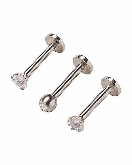 Best Sale β Multi-Pack CZ Star Labret Lip Rings 3 Pack - 16 Gauge π― 6 Best Sale β Multi-Pack CZ Star Labret Lip Rings 3 Pack - 16 Gauge π― - Image 4