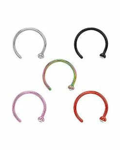 Best Sale π Cz Colored Hoop Nose Ring 5 Pack- 20 Gauge β¨ 5 Best Sale π Cz Colored Hoop Nose Ring 5 Pack- 20 Gauge β¨ -Playboy Shop 02916005 b