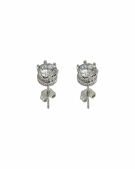 Hot Sale β Clear CZ Prong Crown Base Stud Earrings π€© 5 Hot Sale β Clear CZ Prong Crown Base Stud Earrings π€© - Image 3