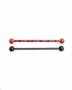 Best deal 🛒 Red and Black Industrial Barbell - 14 Gauge 💯