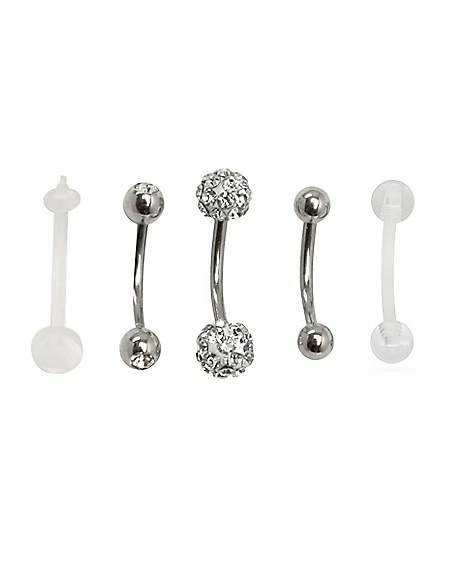 Hot Sale π€© CZ Curved Barbells 5 Pack - 16 Gauge β€οΈ 3 Hot Sale π€© CZ Curved Barbells 5 Pack - 16 Gauge β€οΈ