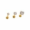 Best Sale 👏 CZ Cartilage Earring 3 Pack - 18 Gauge 🌟 -Playboy Shop 02975464 a