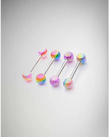 Top 10 π CMT Pink Barbell 4 Pack - 14 Gauge π 4 Top 10 π CMT Pink Barbell 4 Pack - 14 Gauge π - Image 2