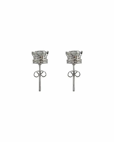 Hot Sale β Clear CZ Prong Crown Base Stud Earrings π€© 4 Hot Sale β Clear CZ Prong Crown Base Stud Earrings π€© - Image 2
