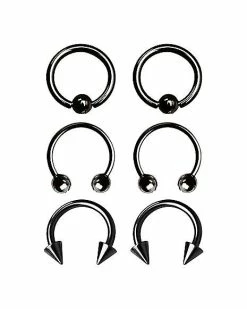 Discount 🔥 Multi-Pack Horseshoe and Captive Rings 6 Pack -16 Gauge 😉