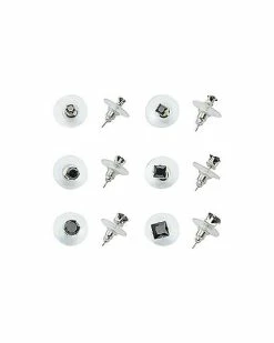 Buy ⭐ Black CZ Assorted Stud Earrings - 6 Pair 👍 -Playboy Shop 03038148 b