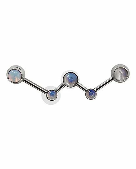 Cheapest π Opal-Effect Moonstone Zig Zag Industrial Barbell - 14 Gauge π 3 Cheapest π Opal-Effect Moonstone Zig Zag Industrial Barbell - 14 Gauge π