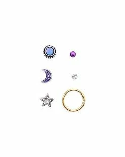 Brand new ⭐ Moon Star Nose Ring 6 Pack - 18 Gauge 🔥
