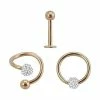 Best reviews of 🔥 Clear CZ Labret Lip Rings 3 Pack - 16 Gauge 😍 -Playboy Shop 03132529 a