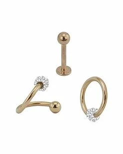 Best reviews of 🔥 Clear CZ Labret Lip Rings 3 Pack - 16 Gauge 😍 -Playboy Shop 03132529 b