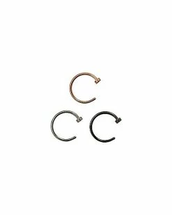 Top 10 🥰 Open Hoop Nose Ring - 3 Pack 🔔 -Playboy Shop 03144094 c