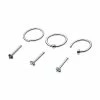 Best reviews of 🤩 Nose Bone and Hoop Nose Ring 6 Pack - 18 Gauge 😀 -Playboy Shop 03145109 a