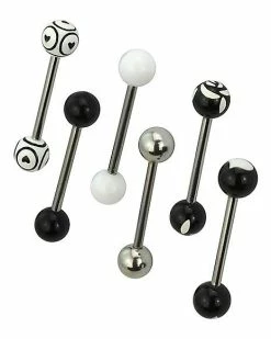 Cheap ⌛ Heart Rose Barbells 6 Pack - 14 Gauge ✨ -Playboy Shop 03145703 b