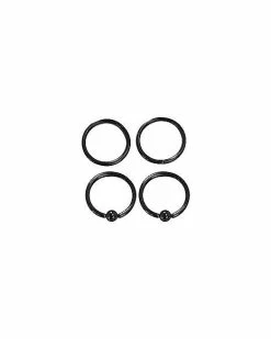 Best reviews of ⌛ Multi-Pack Black Captive Rings - 2 Pair ✨