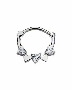 Deals 😍 CZ Clicker Septum Ring - 16 Gauge 🧨