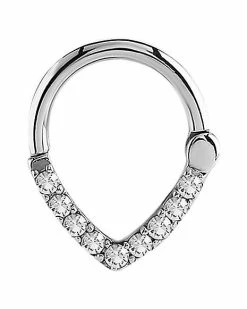 Deals 🎉 CZ Hinged Septum Ring - 16 Gauge 🎉