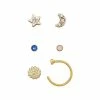 Top 10 🔥 Multi-Pack Moon and Star Nose Rings 6 Pack - 20 Gauge 👏 -Playboy Shop 03199262 a