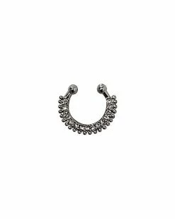 Best reviews of ⌛ Silvertone CZ Fake Septum Ring 🔥