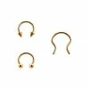 New 🌟 Horseshoe and Open Septum Ring 3 Pack - 16 Gauge 😍 -Playboy Shop 03217213 a