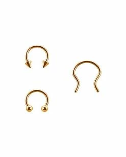 New 🌟 Horseshoe and Open Septum Ring 3 Pack - 16 Gauge 😍