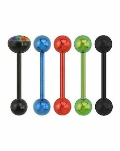 Cheap 💯 Multi-Pack Tie Dye Barbells 5 Pack - 14 Gauge 😉 -Playboy Shop 03254901 b