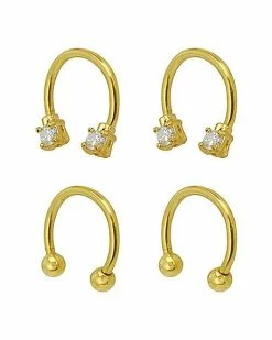 Flash Sale 😀 Multi-Pack Goldplated Horseshoe Rings - 2 Pair ⌛ -Playboy Shop 03270709 b