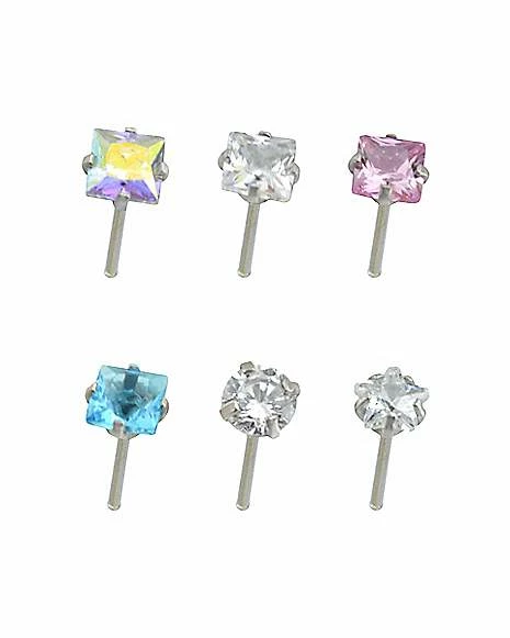 Hot Sale π Cz Stud Nose Rings 6 Pack - 20 Gauge π 3 Hot Sale π Cz Stud Nose Rings 6 Pack - 20 Gauge π