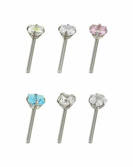 Hot Sale π Cz Stud Nose Rings 6 Pack - 20 Gauge π 4 Hot Sale π Cz Stud Nose Rings 6 Pack - 20 Gauge π - Image 2