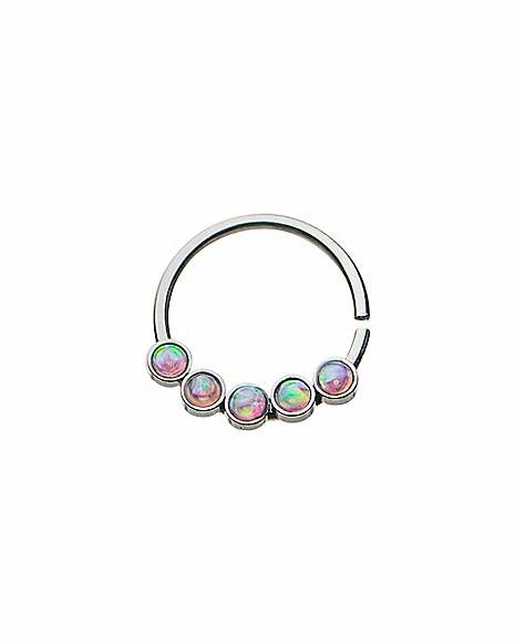 Best Sale π Opal-Effect Seamless Septum Ring - 16 Gauge π₯ 2 Best Sale π Opal-Effect Seamless Septum Ring - 16 Gauge π₯