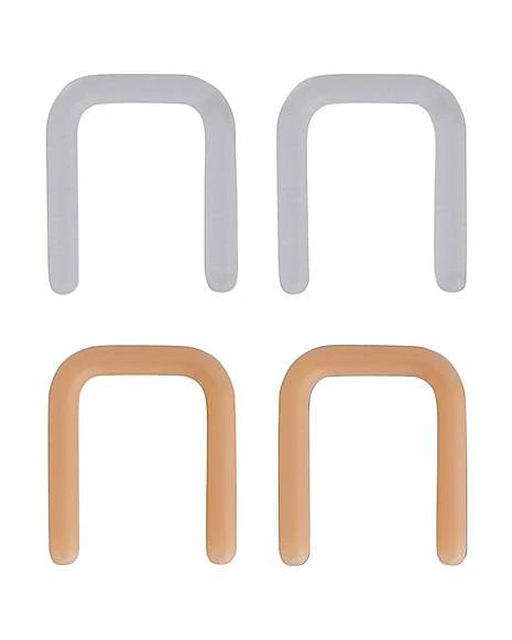 Outlet π Clear and Beige Septum Retainers 4 Pack - 16 Gauge π 3 Outlet π Clear and Beige Septum Retainers 4 Pack - 16 Gauge π - Image 2