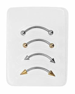 Budget 😉 Multi-Pack Curved Barbells 4 Pack - 16 Gauge ❤️