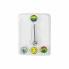 Coupon 🛒 Rainbow Leaf Barbell With Extra Balls - 14 Gauge 🤩 -Playboy Shop 03310265 a