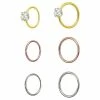 Buy 🧨 Multi-Pack CZ Hoop Nose Rings 6 Pack - 20 Gauge ✔️ -Playboy Shop 03310372 a