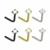 Buy 🔥 Multi-Pack Gem L-Bend Nose Rings - 6 Pack ⭐ -Playboy Shop 03310414 a