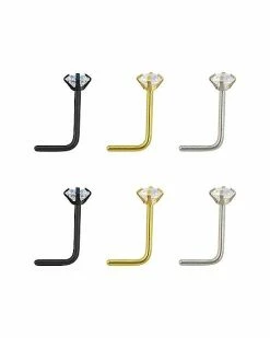 Buy π₯ Multi-Pack Gem L-Bend Nose Rings - 6 Pack β 9 Buy π₯ Multi-Pack Gem L-Bend Nose Rings - 6 Pack β -Playboy Shop 03310414 b