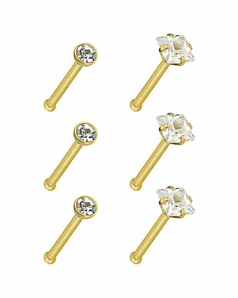 Cheap β CZ Stud Nose Rings - 6 Pack π€© 3 Cheap β CZ Stud Nose Rings - 6 Pack π€©