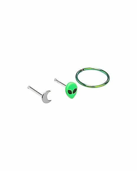 Wholesale π Multi-Pack Alien Nose Rings 3 Pack - 20 Gauge π₯ 4 Wholesale π Multi-Pack Alien Nose Rings 3 Pack - 20 Gauge π₯ - Image 2