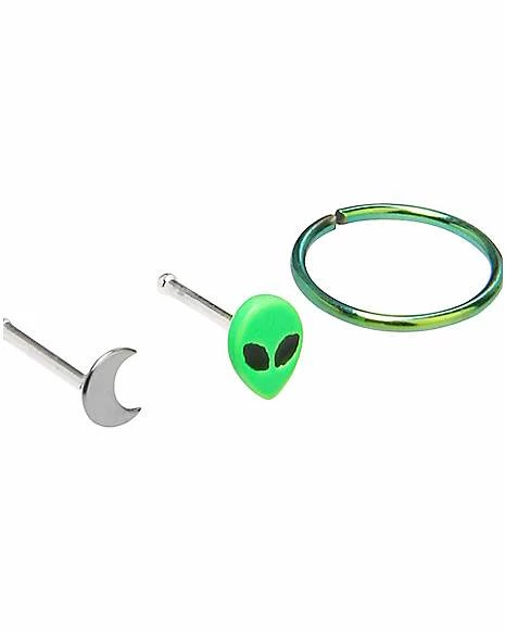 Wholesale π Multi-Pack Alien Nose Rings 3 Pack - 20 Gauge π₯ 5 Wholesale π Multi-Pack Alien Nose Rings 3 Pack - 20 Gauge π₯ - Image 3