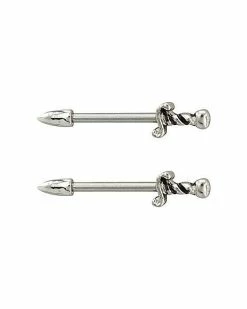 Hot Sale 🛒 Sword Nipple Barbells 1 Pair - 14 Gauge 🔥